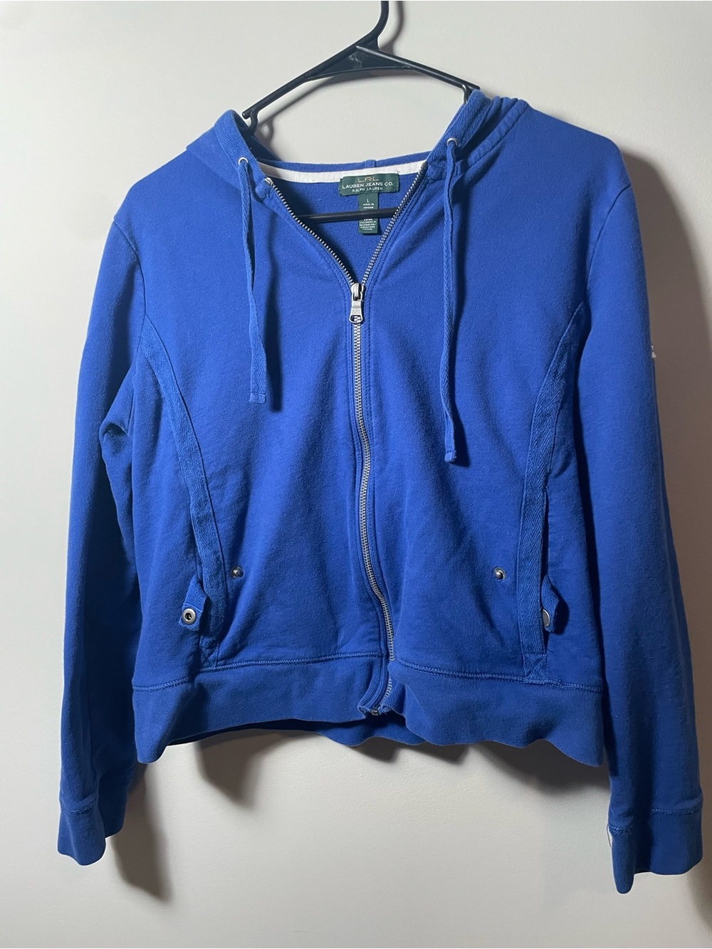 Ralph Lauren Royal Blue Zip-Up Hoodie Jacket Womens L